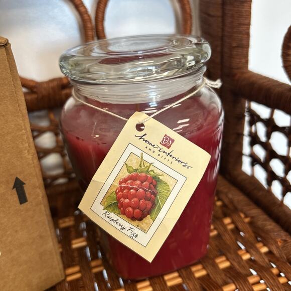 Home Interiors Jar Candle 22 oz Raspberry Fizz New Unburnt - Picture 3 of 6